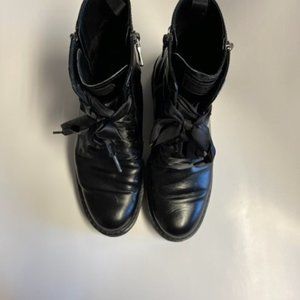 Prada Leather Combat Boots